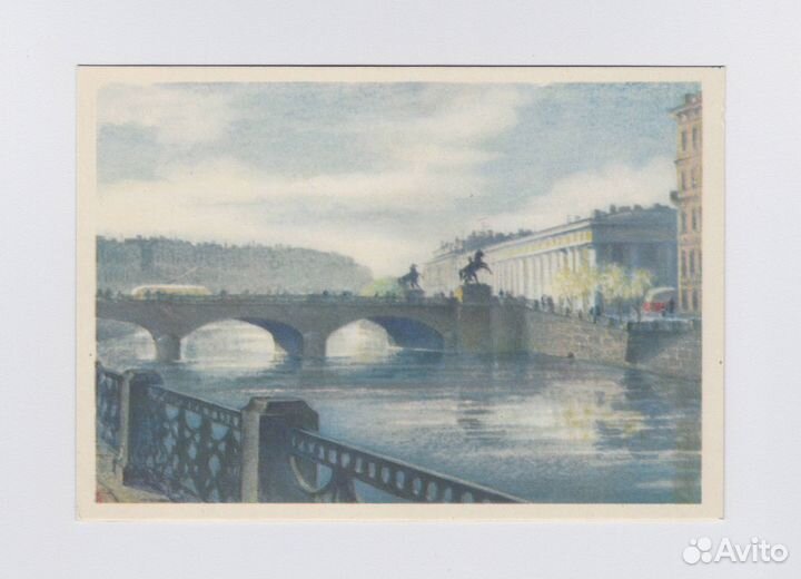 Открытки Ленинград 1958 соцреализм город пейзаж