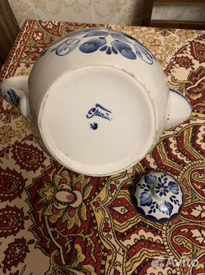 Чайник керамический гжель