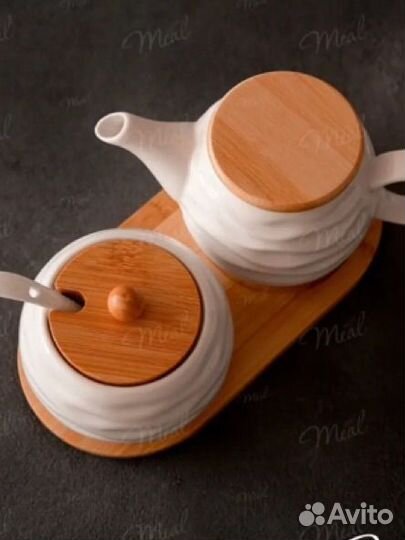 Сахарница с крышкой фарфоровая чайник заварочный