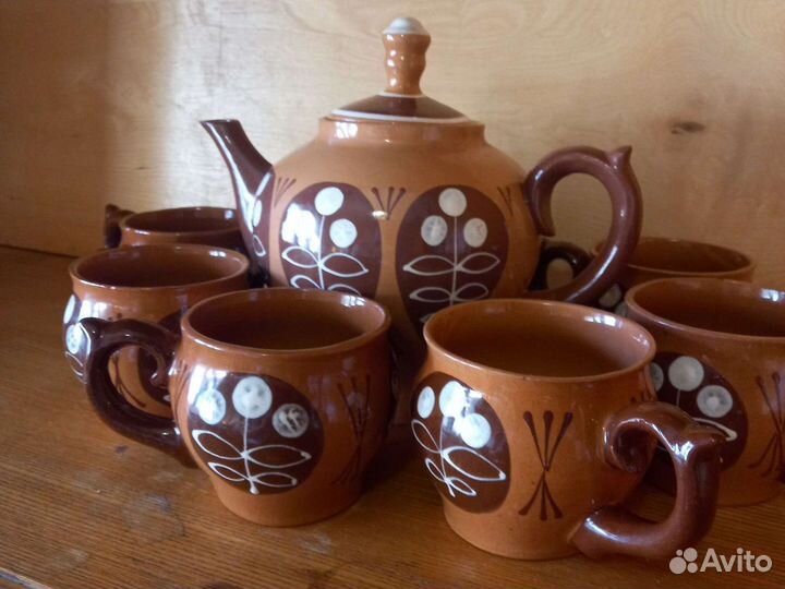 Чайный сервиз СССР глиняный