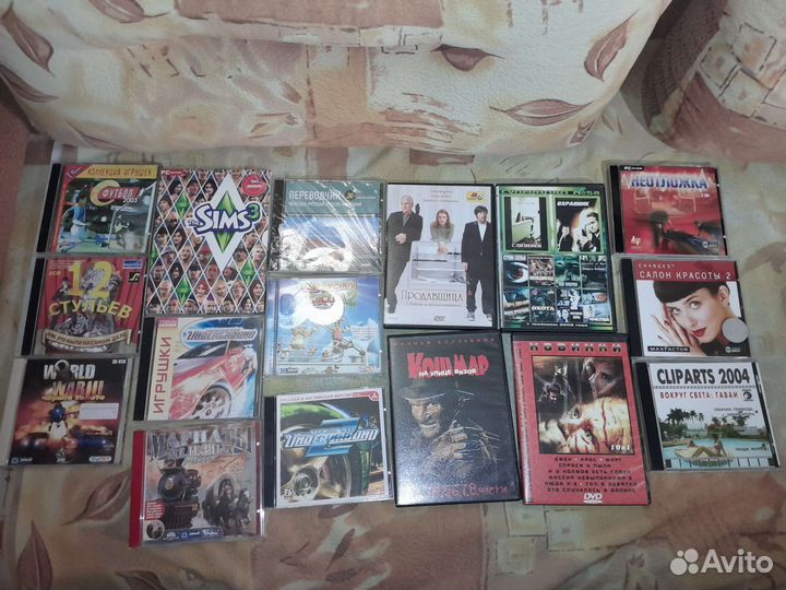 Компьютерные игры, и фильмы на DVD, начала 00-хх