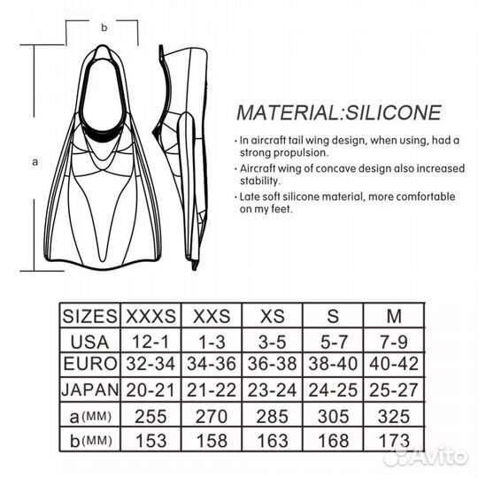 Ласты тренировочные для плавания Wave 38-40