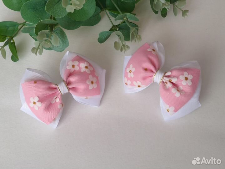 Бантики и заколки ручной работы