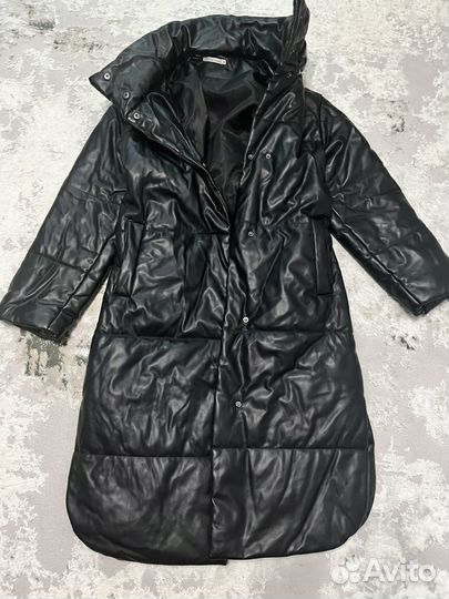 Пуховик зарина экокожа