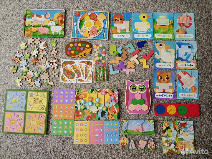 Развивающие деревянные игрушки пакетом