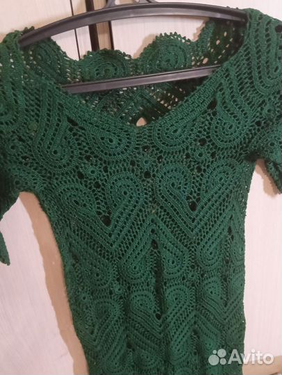 Платье вязаное крючком женское, 44-48размер