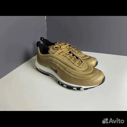 Кроссовки nike air max 97 metallic gold