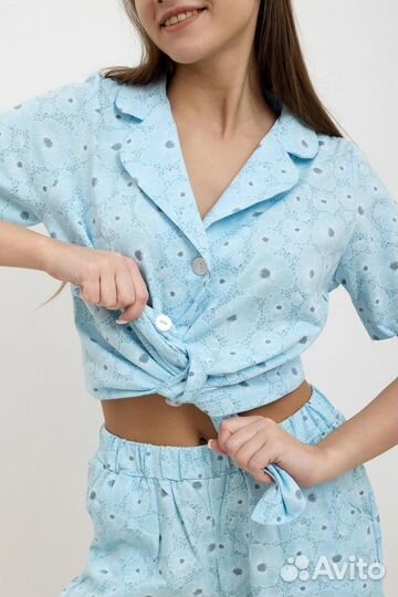 Оптом. Пижама женская Версавия - голубой