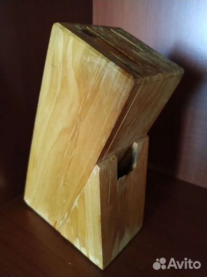 Подставка для ножей б. у., 13*6,5*19см, дерево