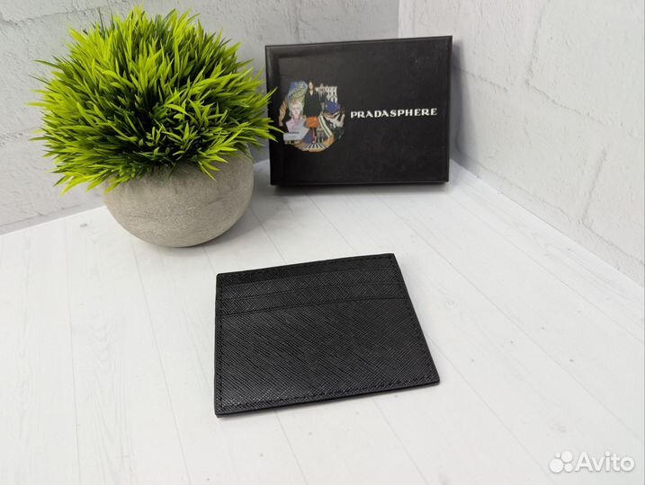 Картхолдер кожаный Prada