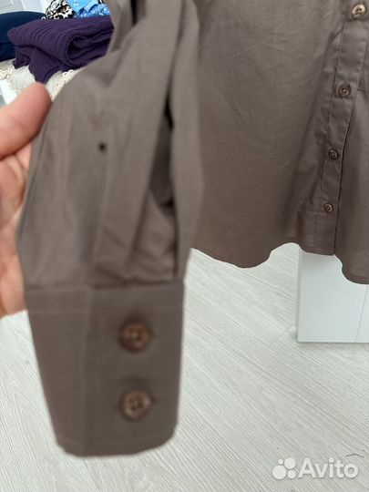 Рубашка коричневого цвета roberto cavalli 46-48