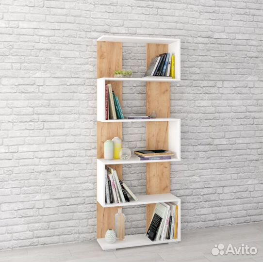 Стеллаж Ромео 3 Крафт/Белый