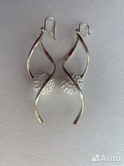 Серьги / Кольцо с кристаллами