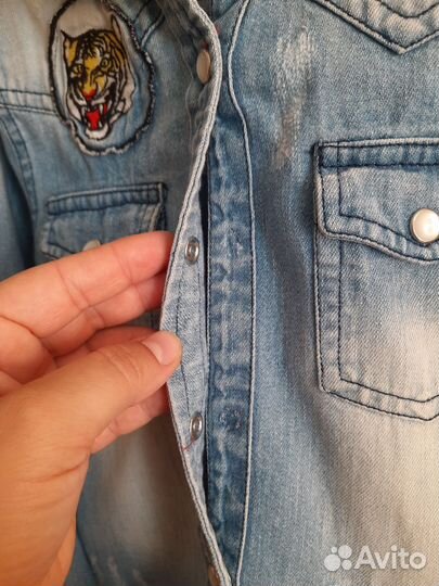 Джинсовая рубашка 6лет