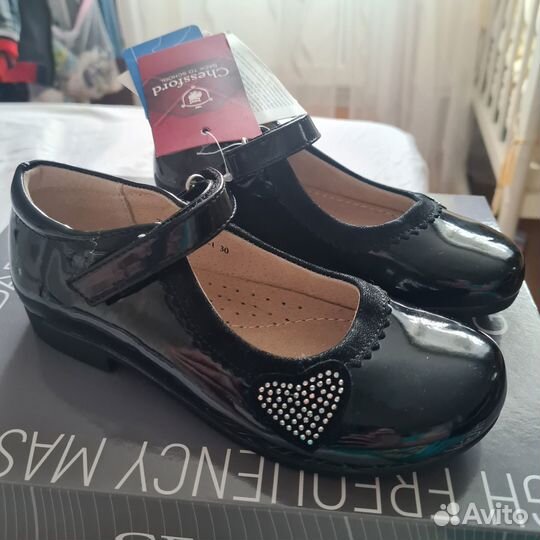 Туфли для девочки 30 размер черные