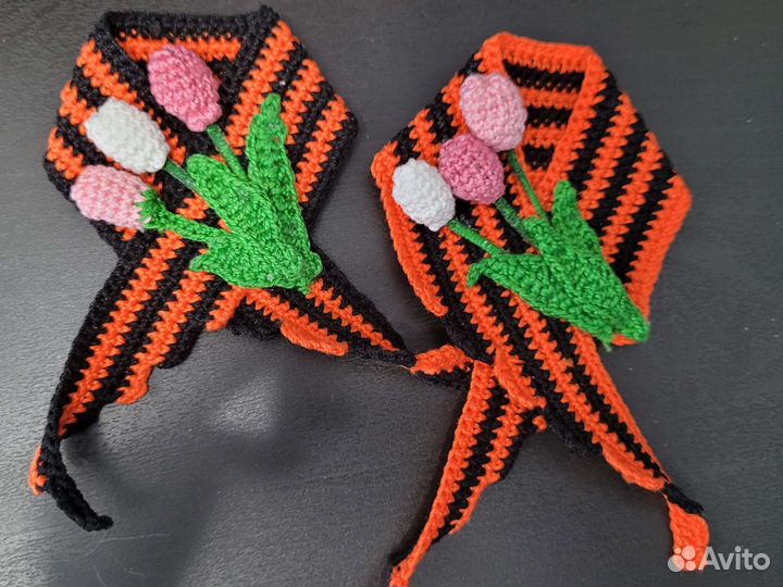 Брошь ручной работы: Георгиевская лента броши