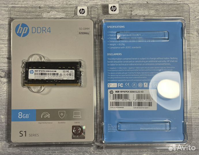 Оперативная память HP (2E2M5AA) DDR4 8Gb 3200MHz