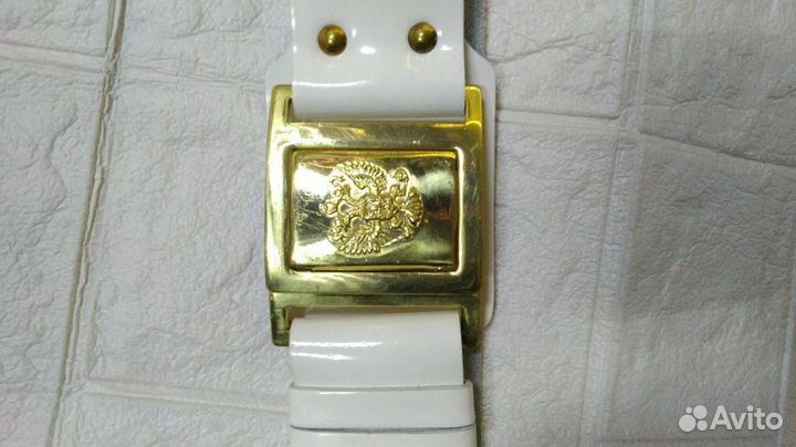 Парадный ремень РФ белый