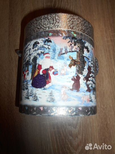 Коробка баночка для новогоднего подарка