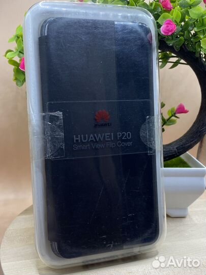 Чехол-книжка на Huawei P20, черный