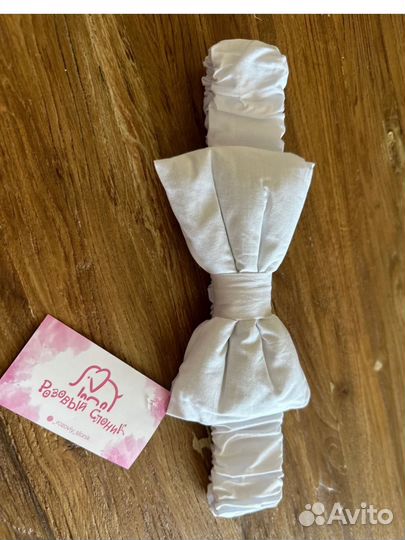 Бантик на резинке х/б на выписку