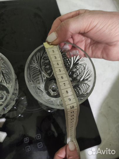 Фужеры хрустальные свадебная пара, большие