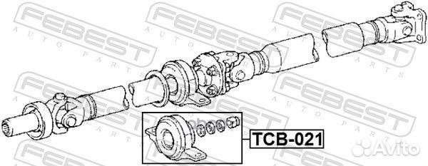 Подшипник подвесной кардана lexus GS/IS/LS TCB