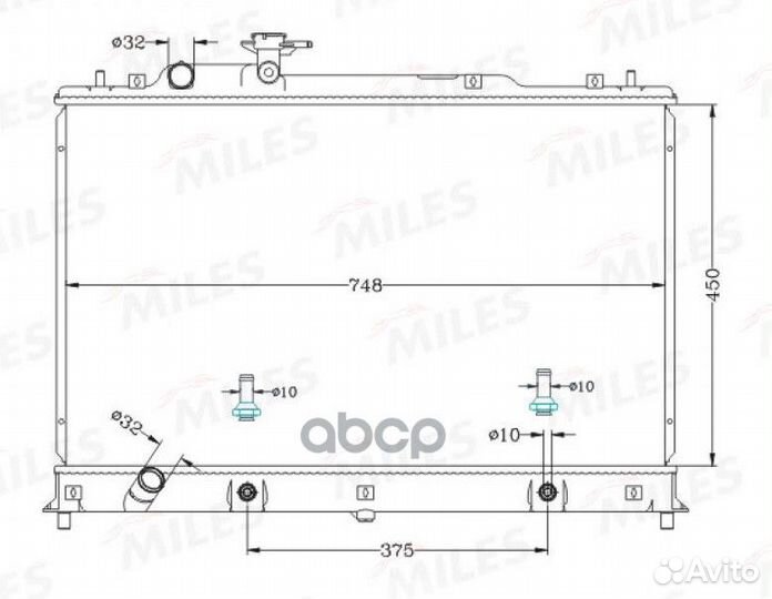 Радиатор (паяный) acrb386 Miles