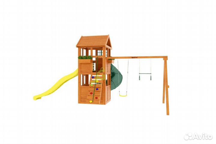 Игровая площадка для дачи Клубный домик с трубой