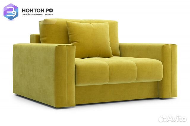 Кресло тик-так Монарх горчичное