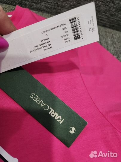 Футболка Karl Lagerfeld S ярко-розовая, оригинал