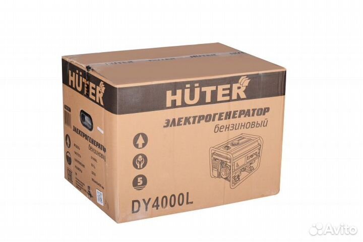 Портативный бензогенератор huter DY4000L