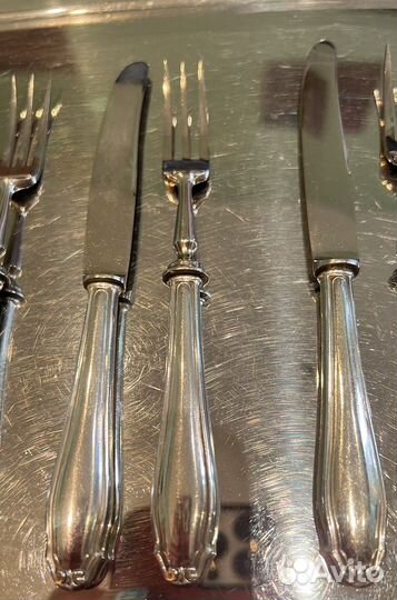 Приборы десертные серебрянные