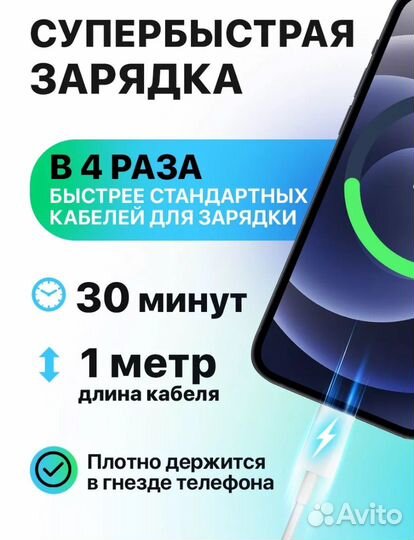 Загядка для iPhone кабель usb бвстоая 1 метр