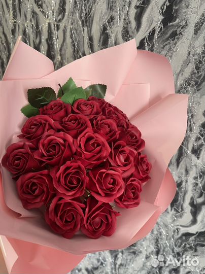 Букеты из мыльных роз