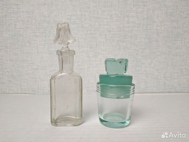 Бутылочки старинные парфюмерные 19 век, СССР