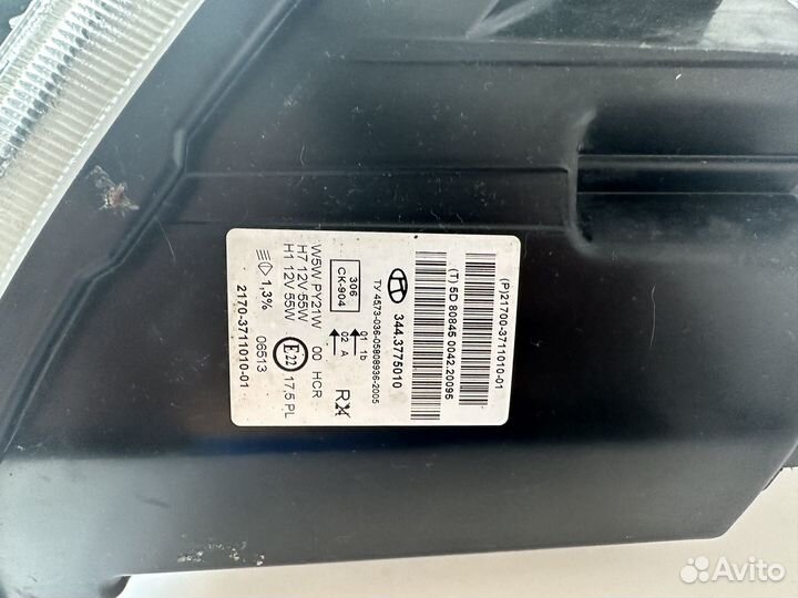 Фары priora правая