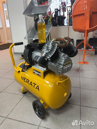 Компрессор воздушный 440 л/мин, бак 50л, 10 бар