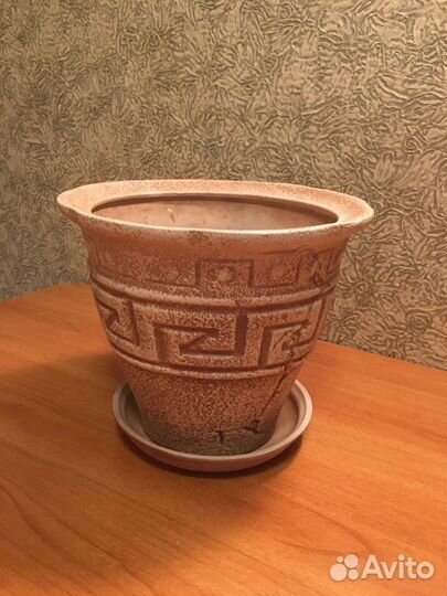 Горшки цветочные глиняные в Греческом стиле