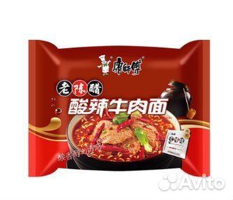 Лапша китайская кисло острая говядина Kang shi fu