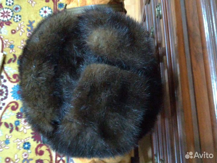 Шапка норковая мужская обманка 56см
