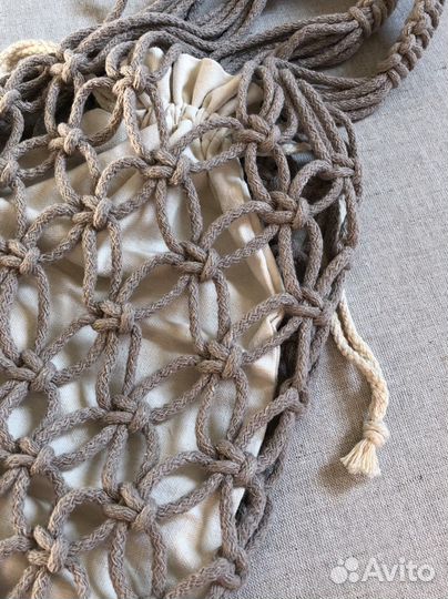 Авоська макраме из хлопкового шнура