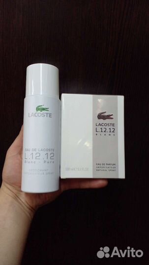 Духи Lacoste l 12 12 blanc + дезодорант (оригинал)