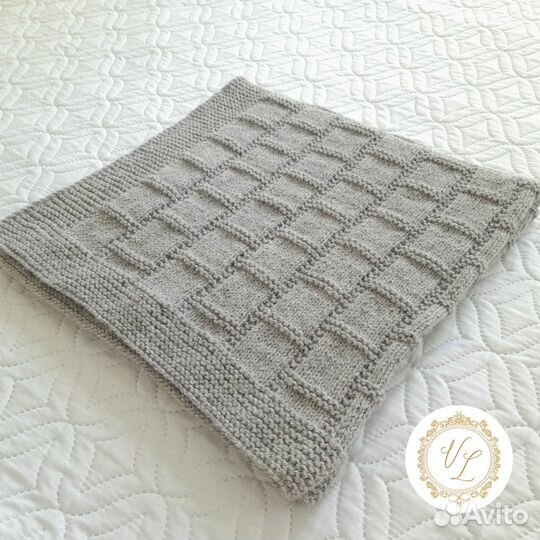 Плед детский вязаный ручная работа