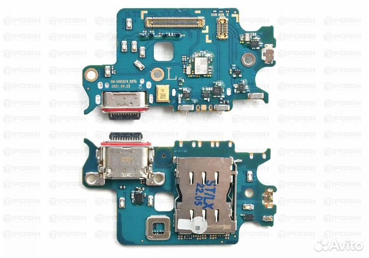 Нижняя плата с разъемом зарядки Samsung galaxy s22