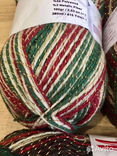 Носочная пряжа с люрексом