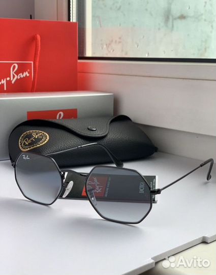 Очки ray ban octagonal пепельные