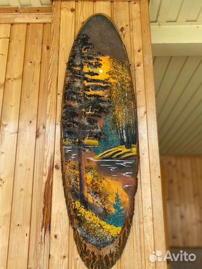 Панно из спилов дерева