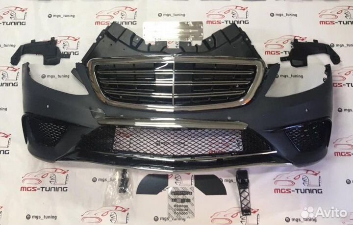 Бампер Mercedes s-class w222 дорест. s63 + решетка