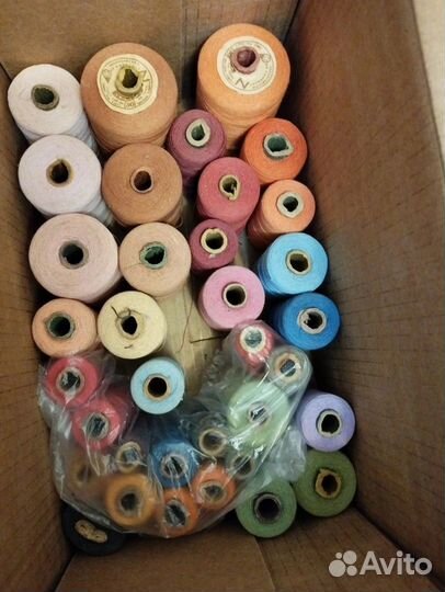 Нитки хб, шелковые, лавсан, шёлк гарус